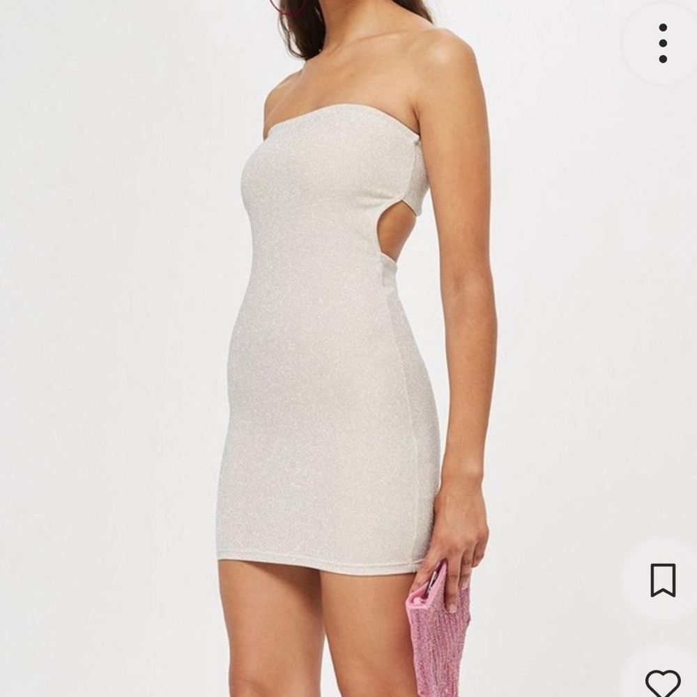 TopShop Sparkle Bandeau Mini Bodycon Dress